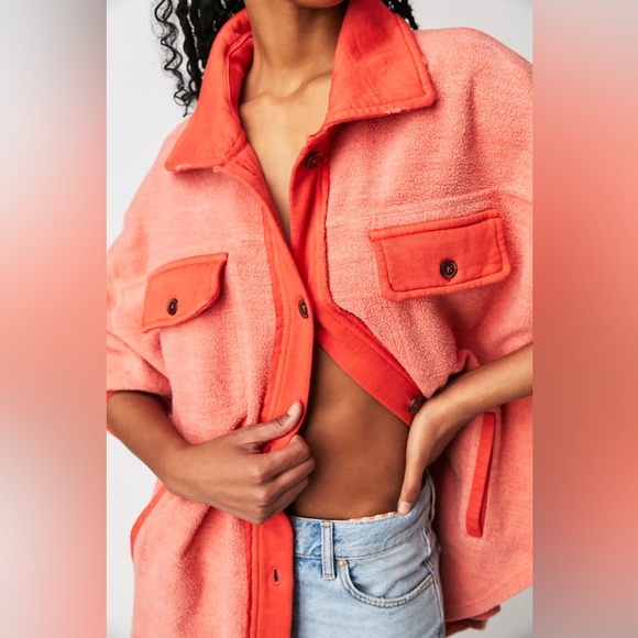 𝓯𝓹 Free People ~ Ruby Jacket in Scarlet Ibis - Picture 3 of 4